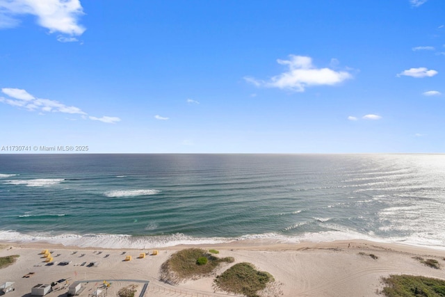 water view with a view of the beach