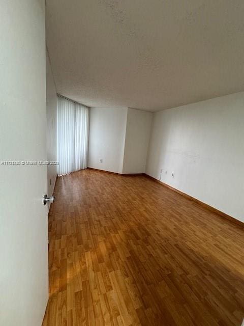 empty room featuring wood-type flooring