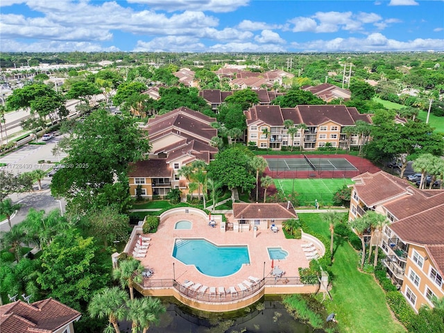 birds eye view of property