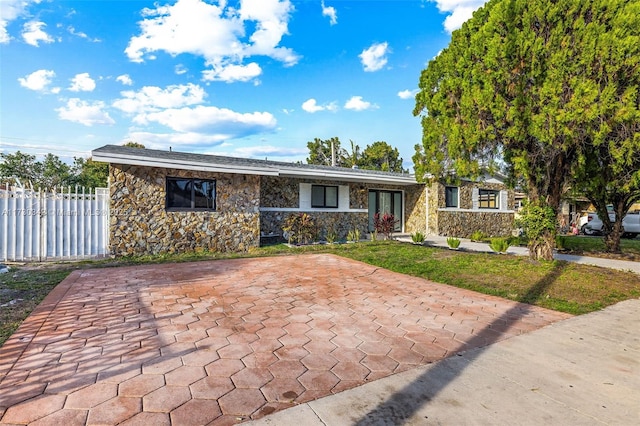 view of ranch-style home