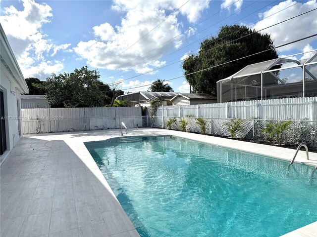 view of pool with a patio area