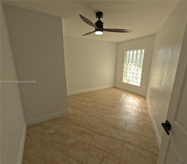 empty room with ceiling fan