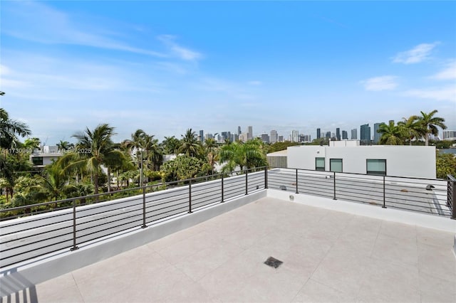 291 Palm Ave, Miami Beach, FL 33139 - view of patio / terrace with a view of skyline