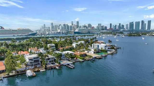 291 Palm Ave, Miami Beach, FL 33139 - bird's eye view of skyline and a nearby body of water