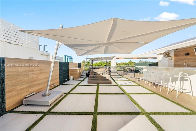 view of patio featuring area for grilling