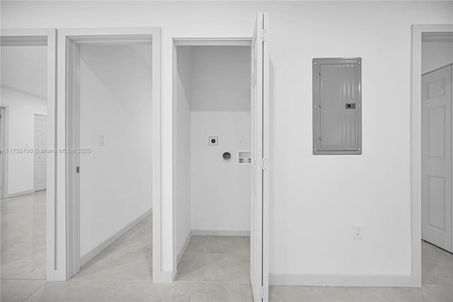 bathroom featuring electric panel