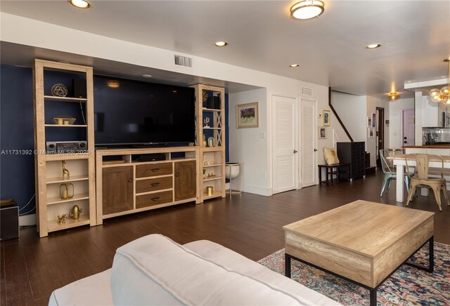2035 NE 123rd St, North Miami, FL 33181 - living room with wood finished floors, recessed lighting, and baseboards