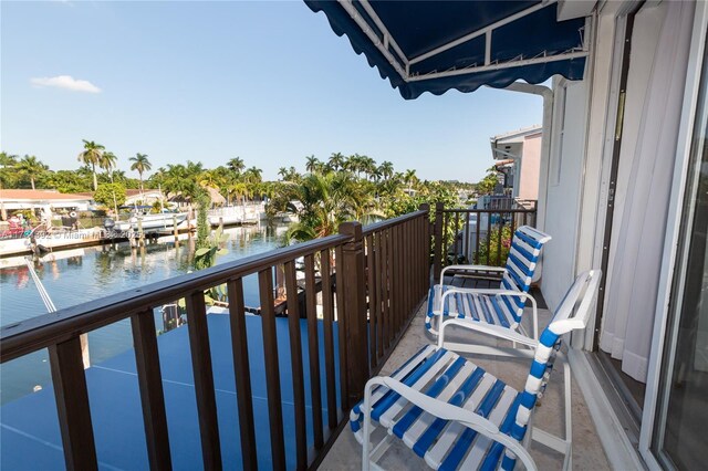 2035 NE 123rd St, North Miami, FL 33181 - balcony featuring a water view