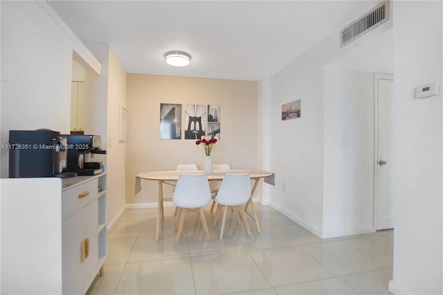 view of tiled dining room