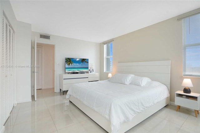 view of tiled bedroom