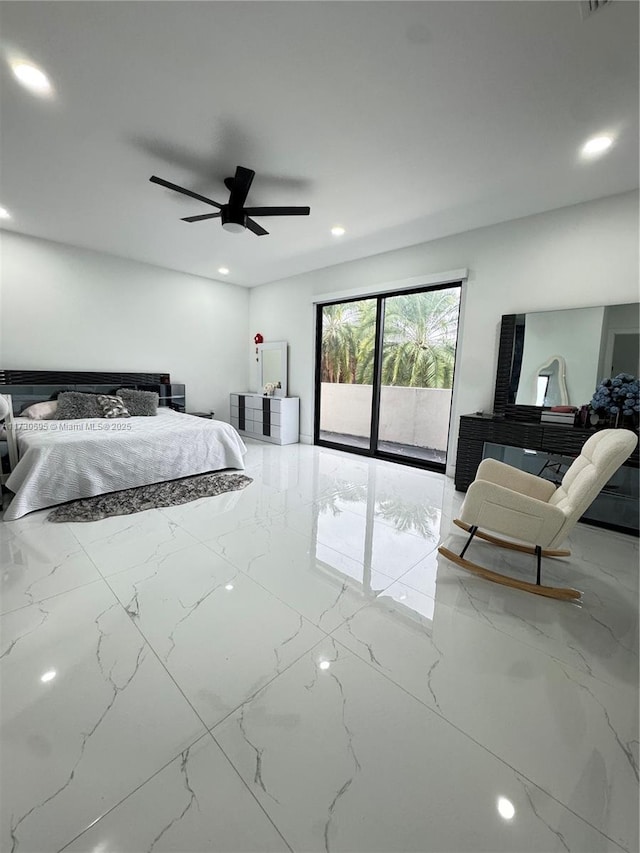 bedroom with ceiling fan