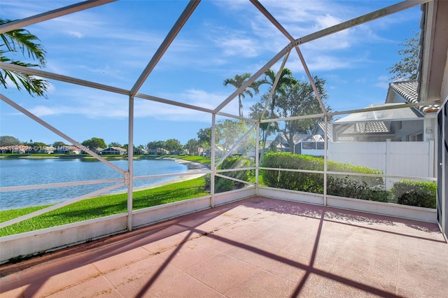 12915 Coral Lakes Dr, Boynton Beach, FL 33437 - unfurnished sunroom with a water view