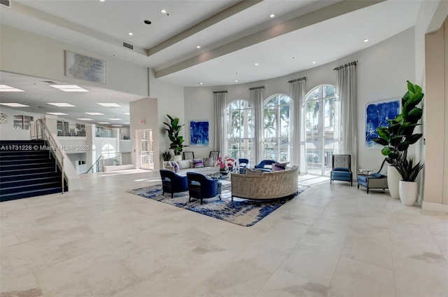 12915 Coral Lakes Dr, Boynton Beach, FL 33437 - community lobby with stairs and recessed lighting
