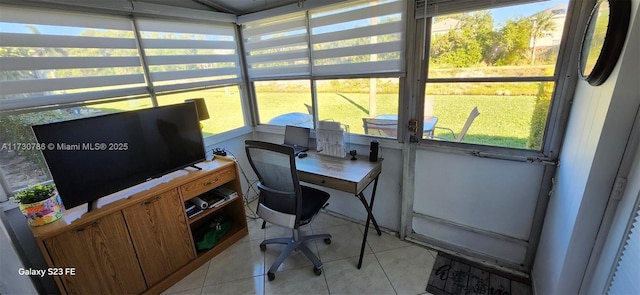 view of sunroom