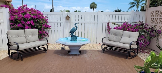 view of patio / terrace with a deck