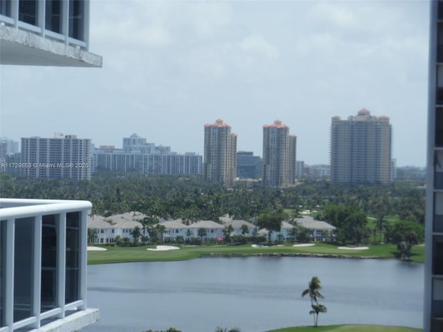 city view with a water view