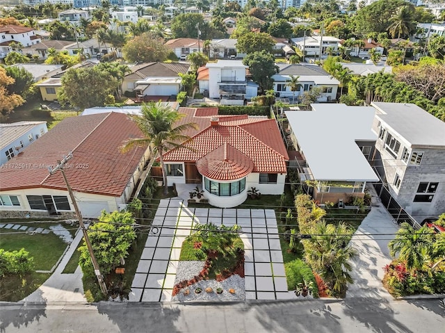 drone / aerial view featuring a residential view