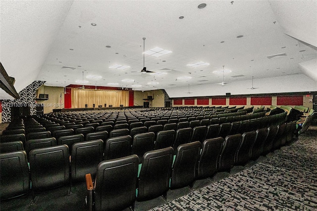 view of carpeted cinema