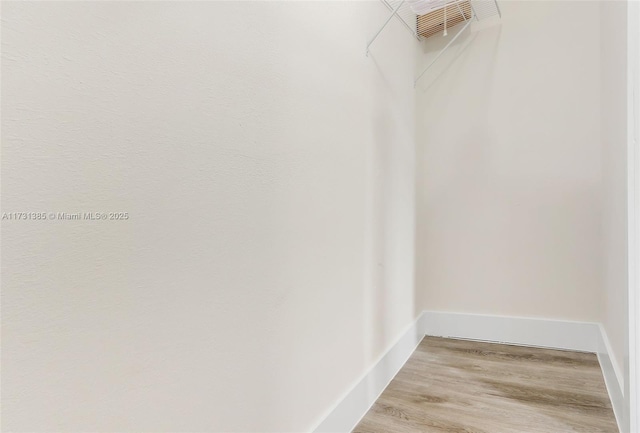 spacious closet featuring light wood-type flooring