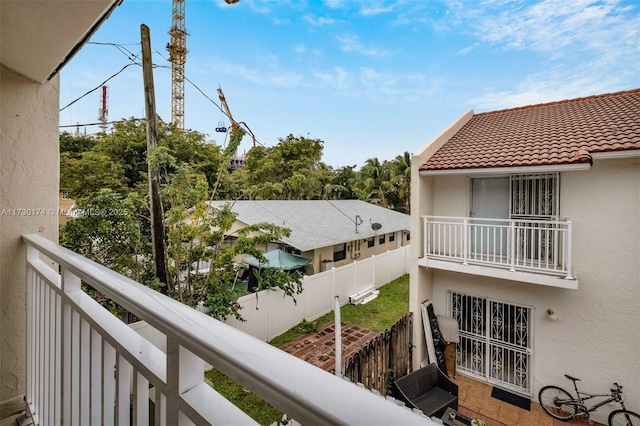 view of balcony