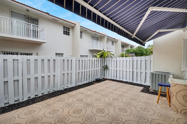 2050 NE 140th St Unit 1, North Miami Beach, FL 33181 - view of patio / terrace featuring central air condition unit
