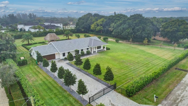 bird's eye view featuring a rural view