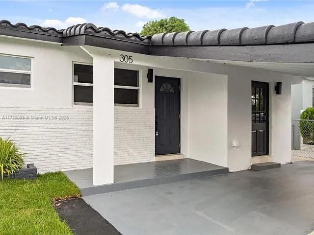 view of doorway to property