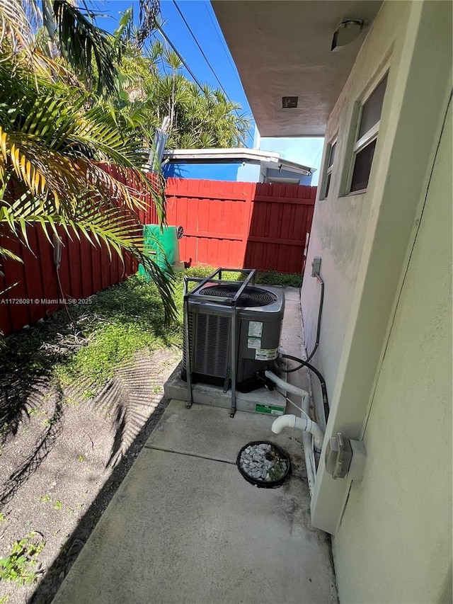 view of patio with central air condition unit