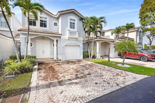 view of front of home featuring a garage