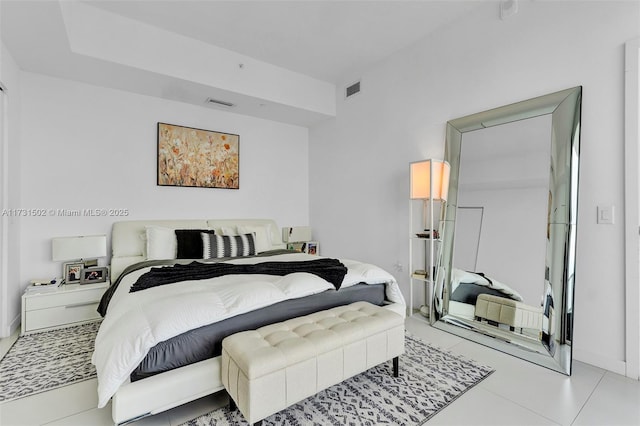 view of tiled bedroom