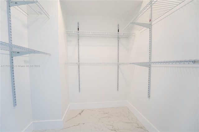 view of walk in closet