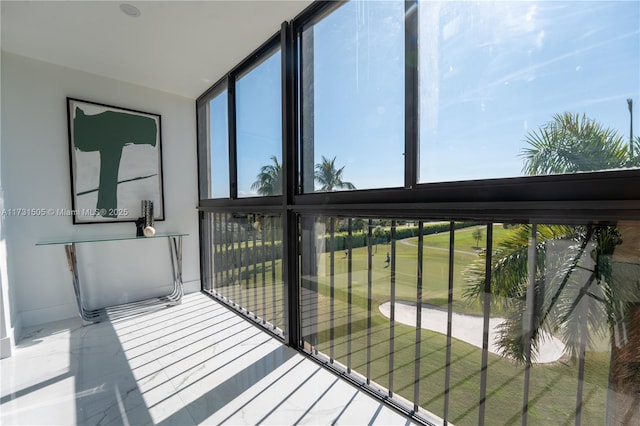 view of sunroom