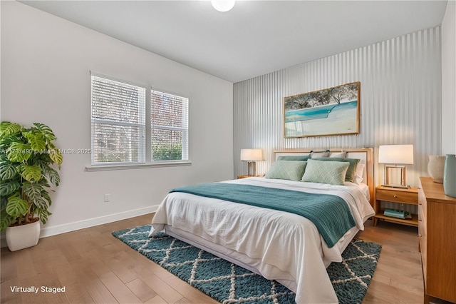 bedroom featuring wood-type flooring