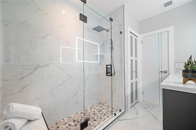 bathroom with an enclosed shower