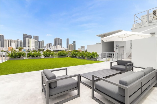 view of patio / terrace with an outdoor hangout area