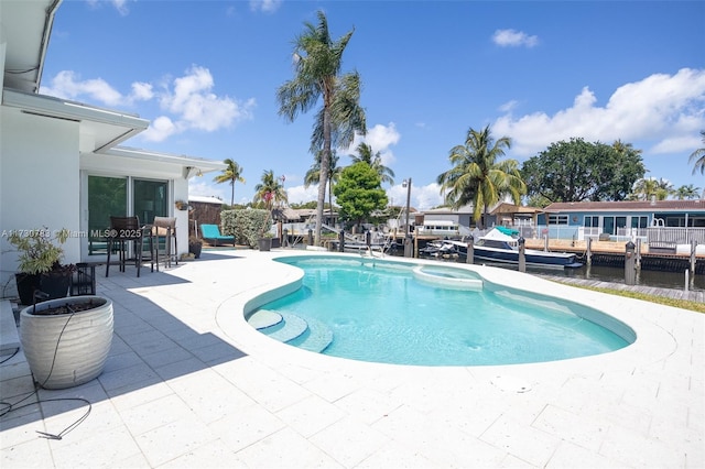 view of pool with a patio area