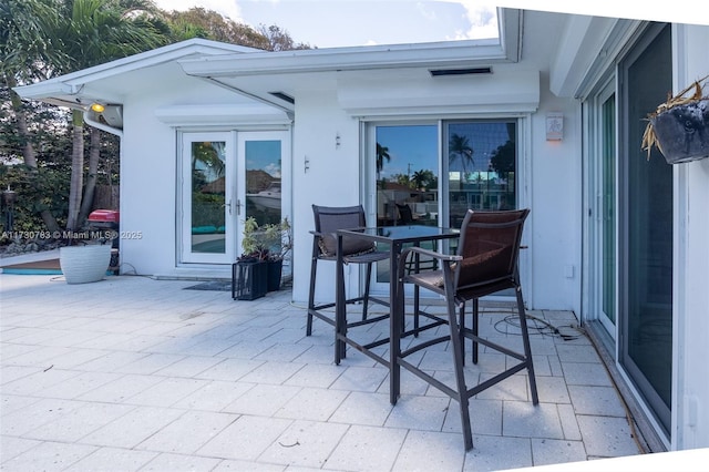 view of patio with french doors