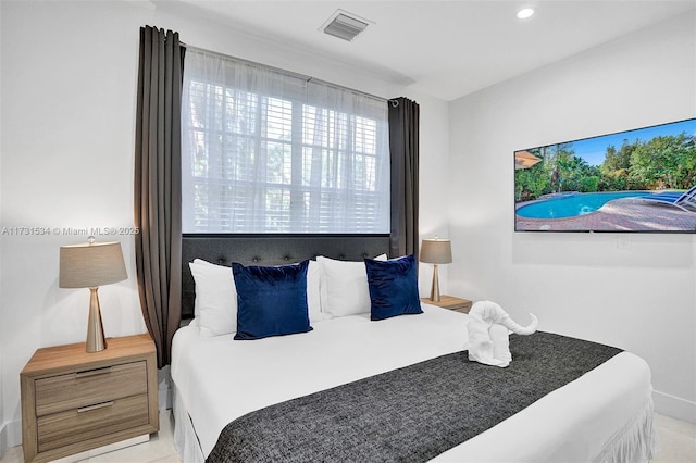 view of tiled bedroom