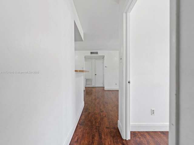 15315 SW 106th Ter Unit 423, Miami, FL 33196 - hall with baseboards and dark wood-type flooring