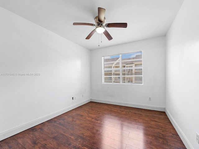 15315 SW 106th Ter Unit 423, Miami, FL 33196 - unfurnished room with wood finished floors, baseboards, and a ceiling fan