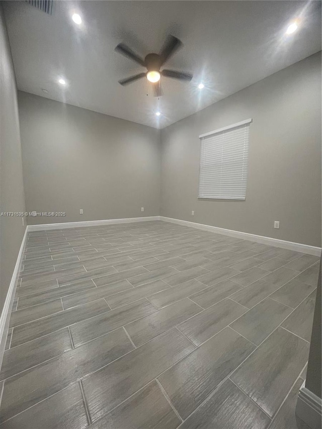 empty room with ceiling fan