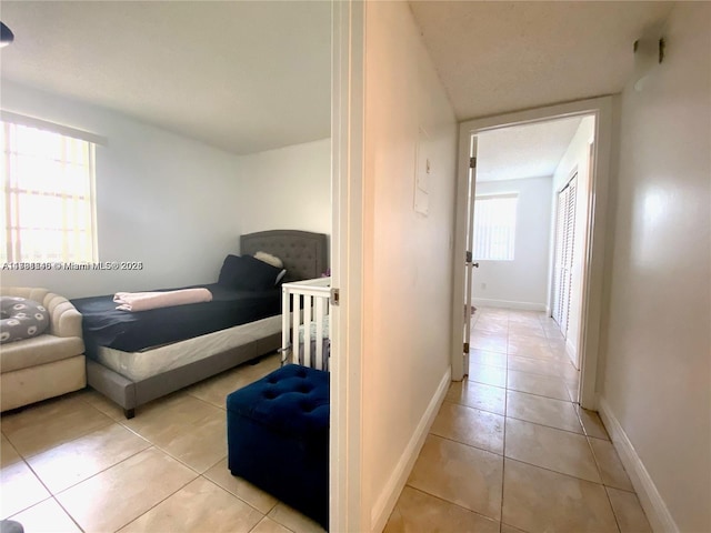 view of tiled bedroom