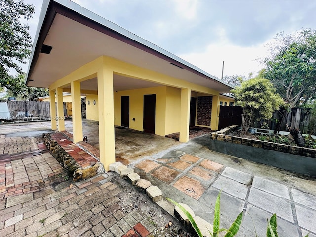 view of patio with fence