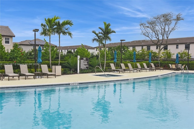 view of pool with a patio