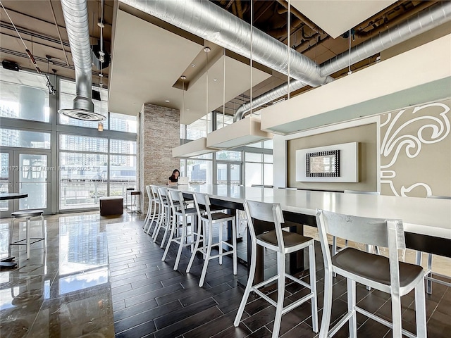 kitchen featuring a high ceiling