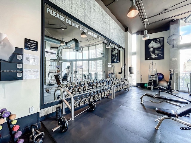 view of exercise room