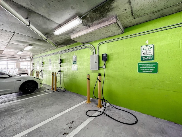 garage featuring electric panel