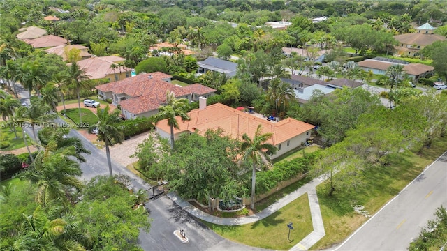 aerial view with a residential view