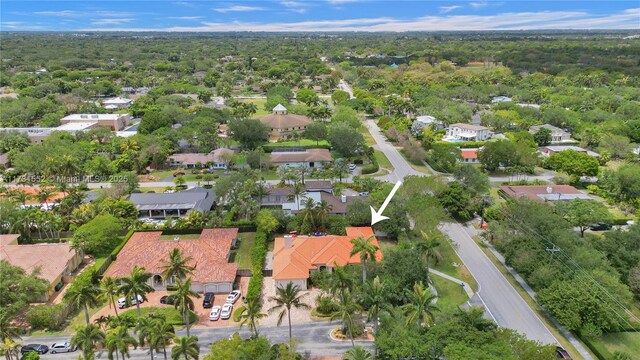 bird's eye view with a residential view