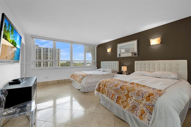 view of tiled bedroom